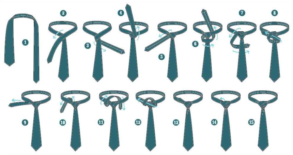 как завязать галстук узлом элдриджа