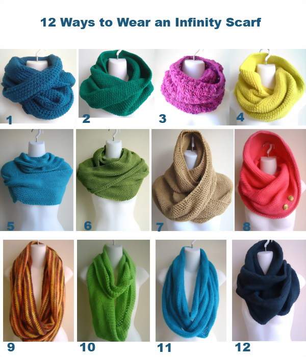 12 способов завязать шарф инфинити