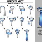 Схема как завязать галстук на узел Ганновер
