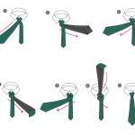 Схема как завязать галстук узлом Виктория