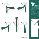 Схема как завязать галстук узлом Виктория