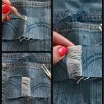 как самой сделать рваные джинсы