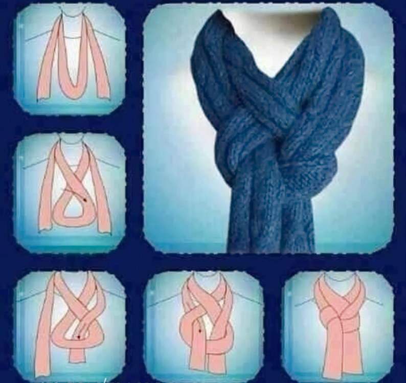 как завязать шарф на шее