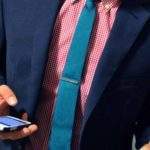 однотонный галстук